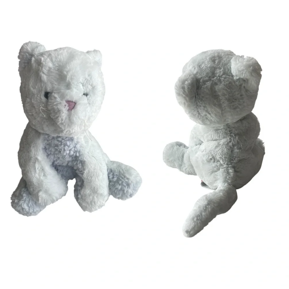 Gund Cozys Cat 11” Plush White Kitten Kitty Floppy Soft Lovey Doll 6058951 Blue